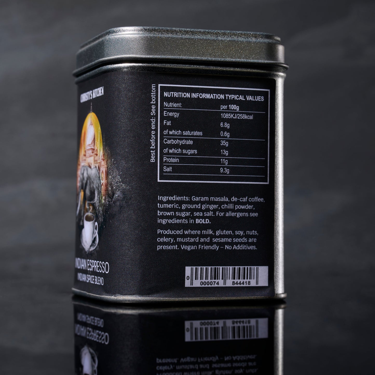 Indian Espresso Spice Blend Side 2 Packaging