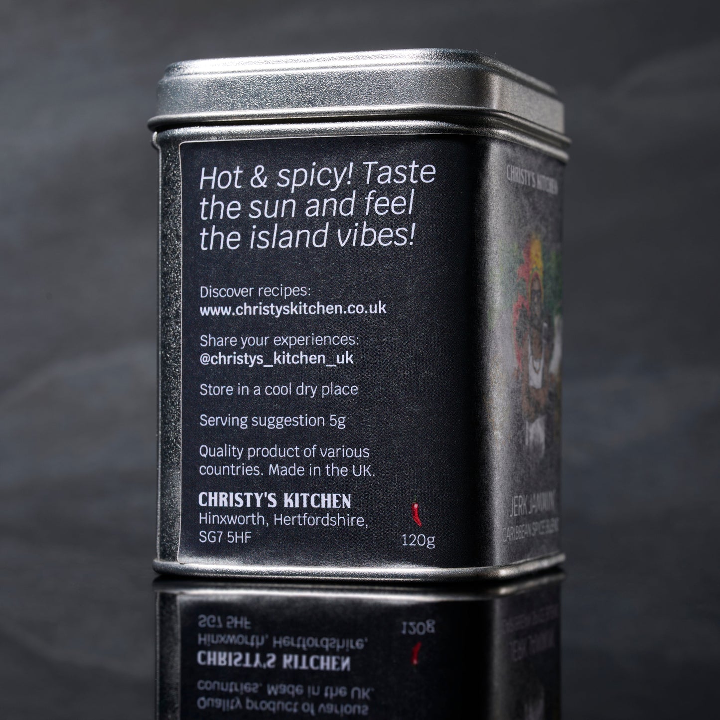 Jerk Jamin' Caribbean Spice Blend Side 1 Packaging